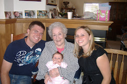 With Tracy's Grandma Job on her 90th birthday and our niece hannah banana