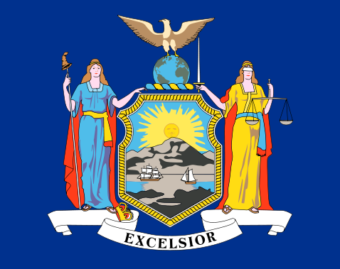 the new york state flag. the new york state flag.