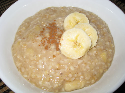 nice bowl of hot oatmeal.