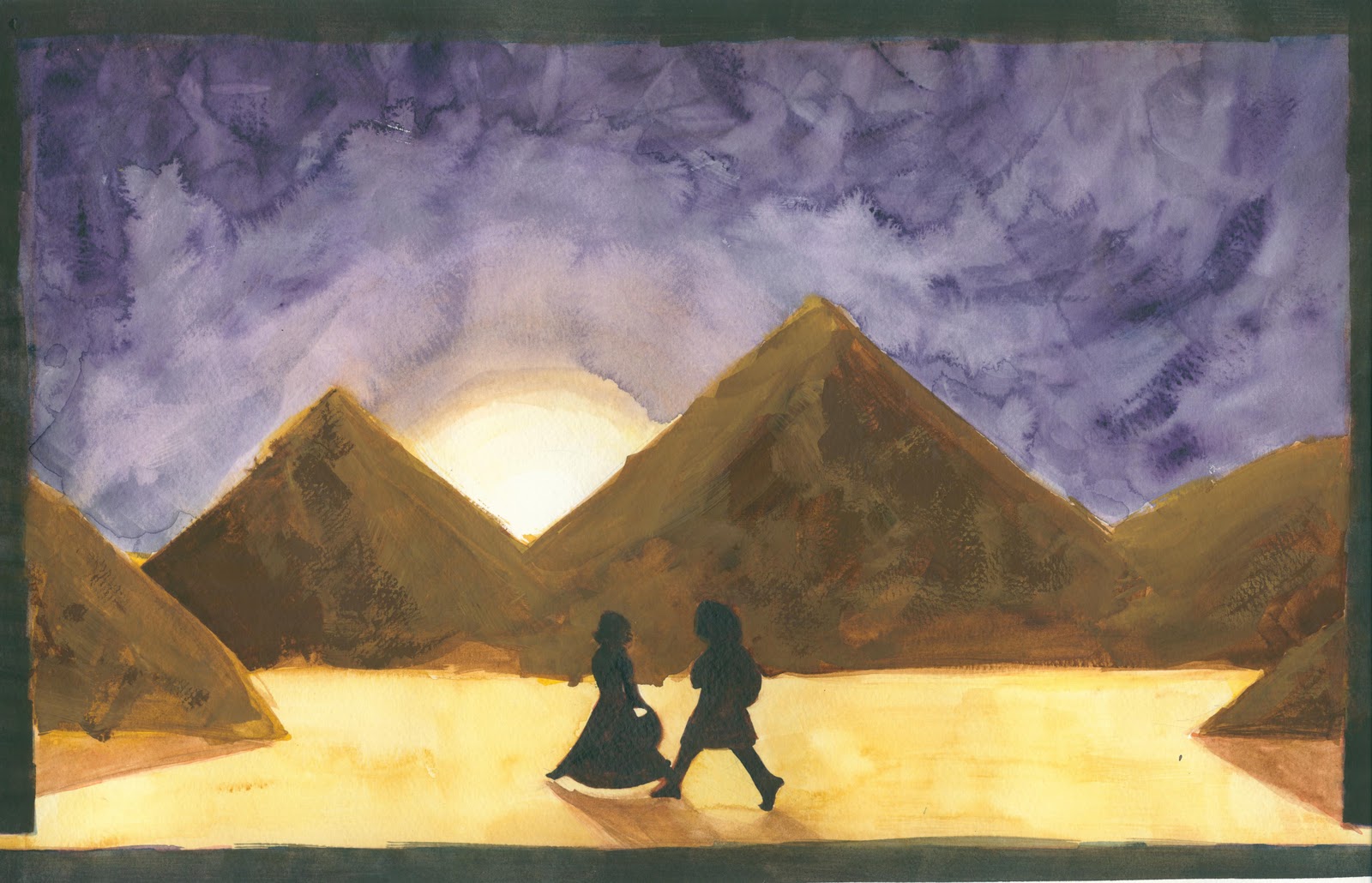 desert scene drawing
