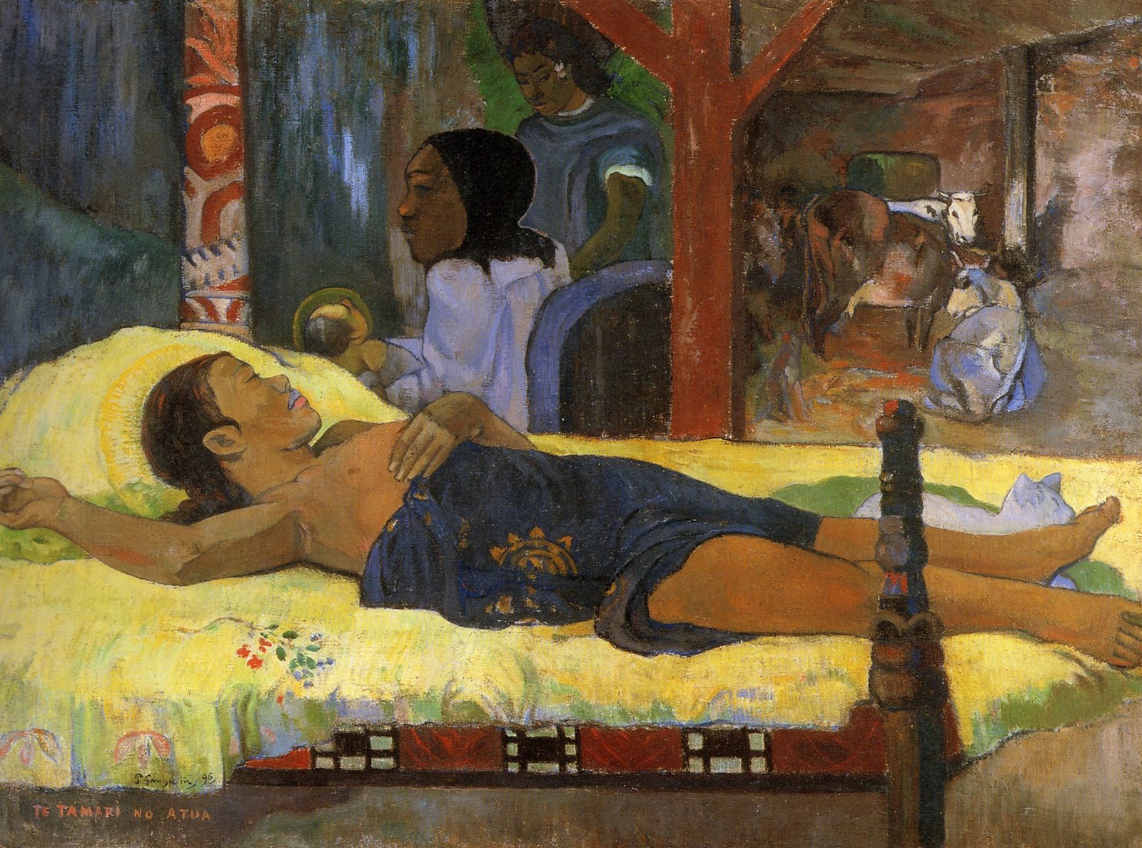 Nativités... Gauguin-+1848-1903-La-naissance-du-fils-deDieu