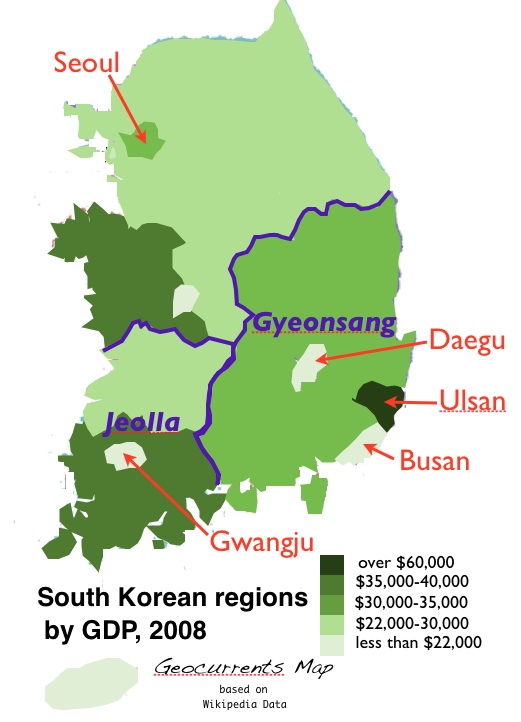 South Korea’s Shifting Economic Geography GeoCurrents
