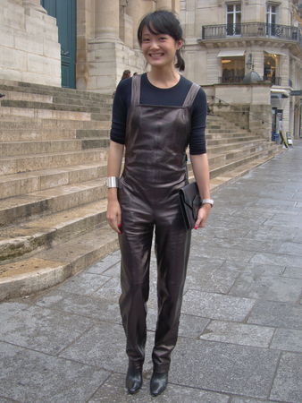 leather overalls