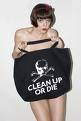 The fashion designer, Katherine Hammett, Clean up or die