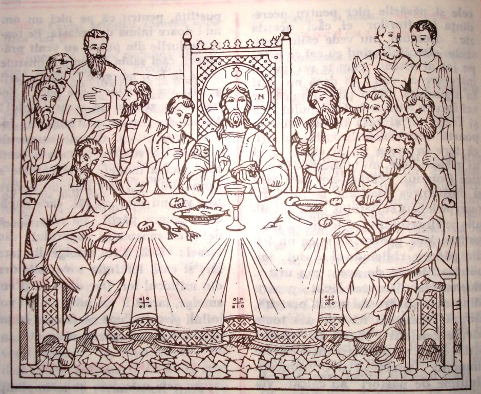 Hristos Impărtăsit Copiilor Planse De Colorat Cina Cea De Taină