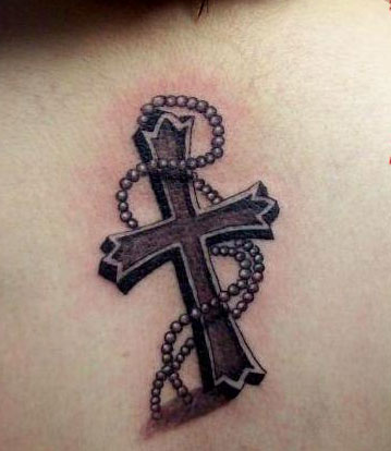 small cross tattoos women