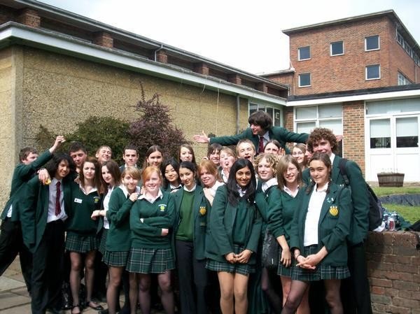 Rickmansworth School Badge. my schools badge and me in