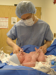 daddy and Liam in the operating room