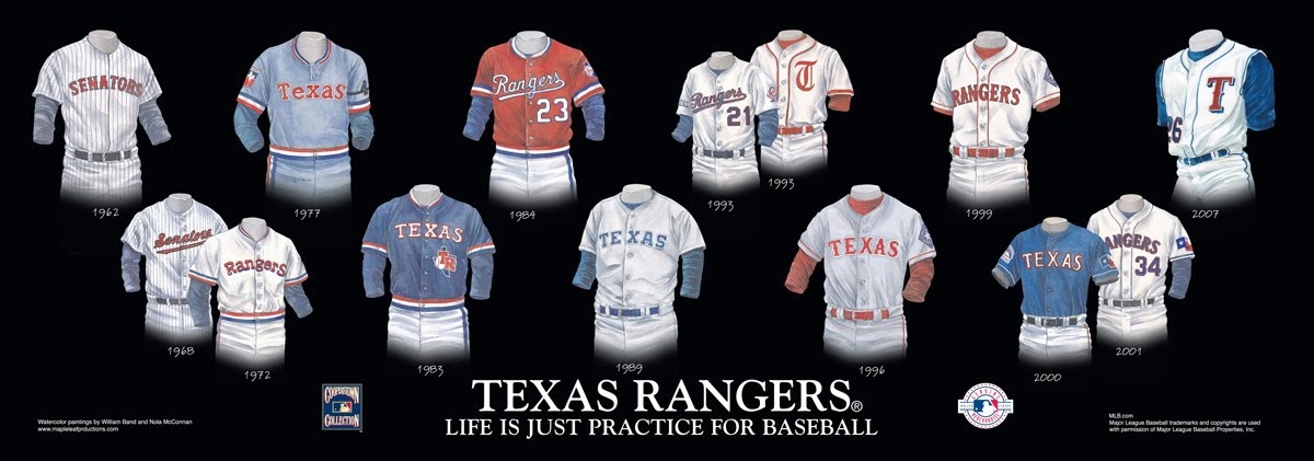 Texas Rangers Uniform and Team History Heritage Uniforms and î€€Jerseysî€