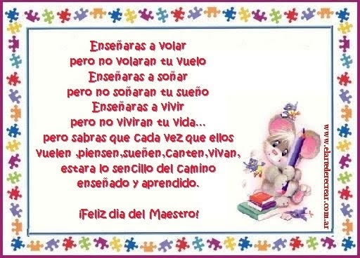 Poesia del dia del maestro - Imagui Poesia del dia del maestro - Imagui