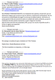 Cartas de oposición enviadas al Ing. Montoya y Picado