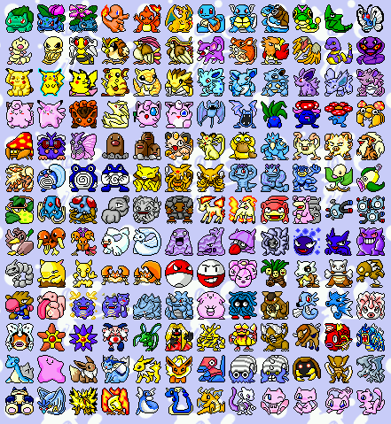 The list of pokemon