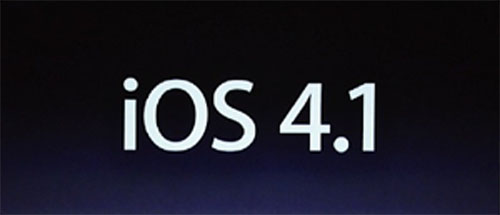 for upgrading to iOS 4.1.
