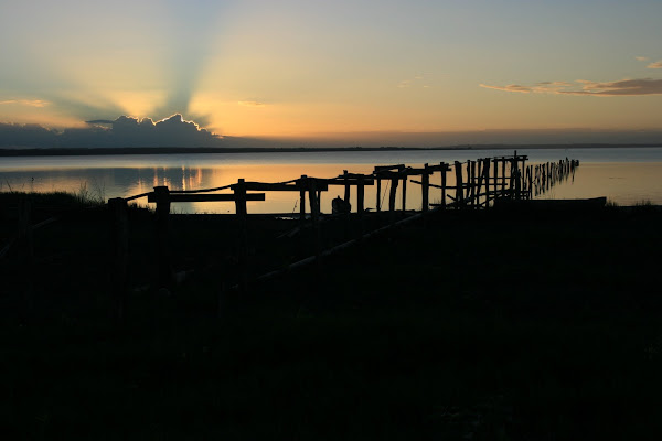 sunset at el remate, guatemala