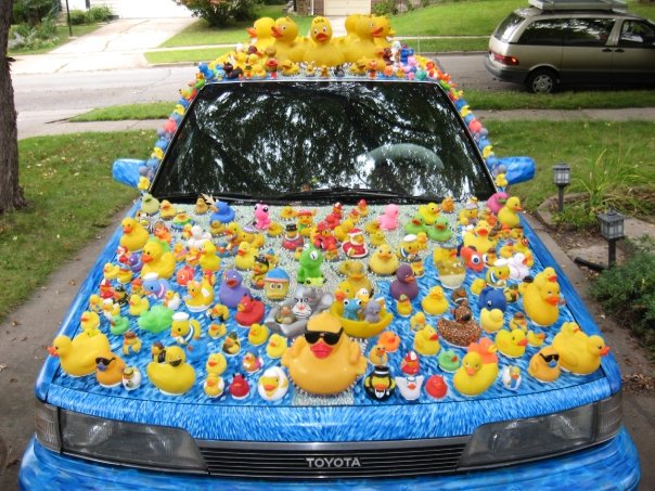 The Duckmobile Art Car by Jen Mulder Front