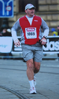 Dad running the Prague Half-Marathon Dad running the Prague Half-Marathon