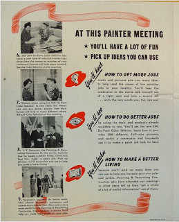 At This Painter Meeting...  Back page of the DuPont promotional leaflet, 1941. Hagley Manuscripts and Archives, Acc. 1803, DuPont Company Advertising Department Records, oversize box 68