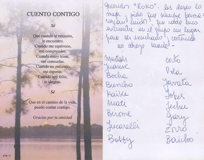 Carta de Mery y Joe