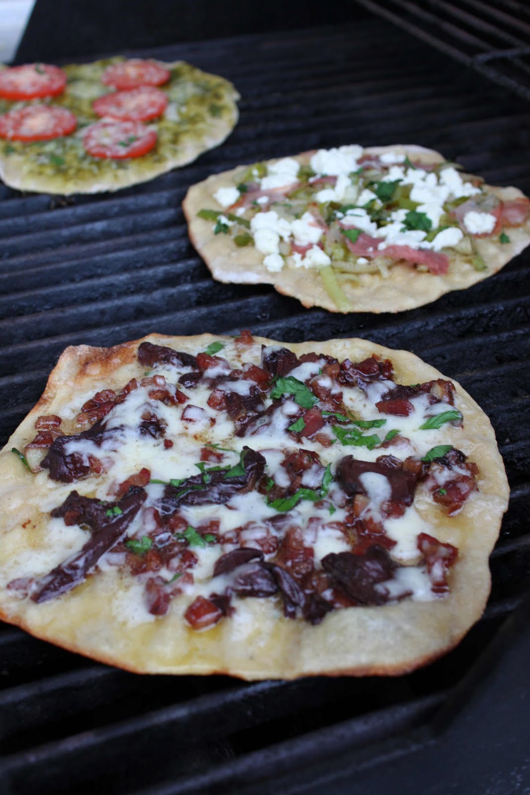 Fat and Happy Blog Grilled Flat Bread Pizzas