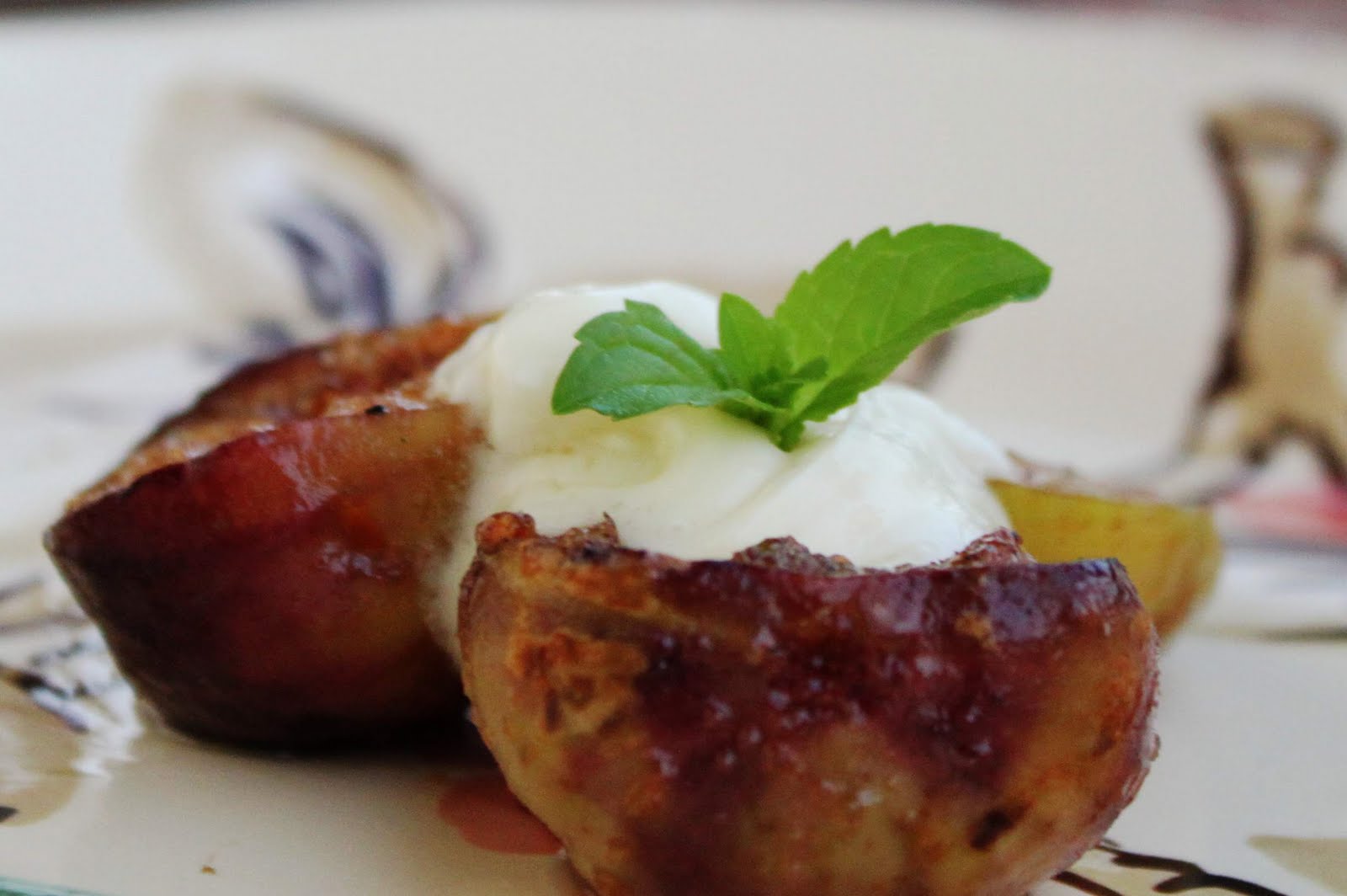 Fat and Happy Blog Brown Sugar Grilled Figs with Sweet Mascarpone Cream