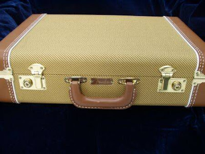vintage tweed guitar style briefcase