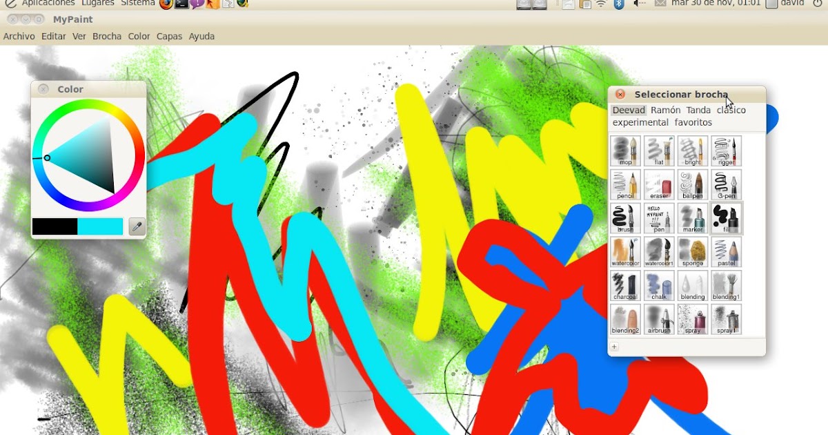 El Rincon Del Cañon Dibujo Artistico en Ubuntu My Paint