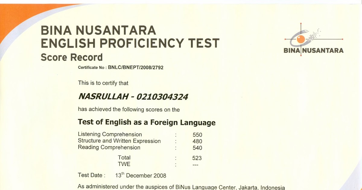 X Test Toefl