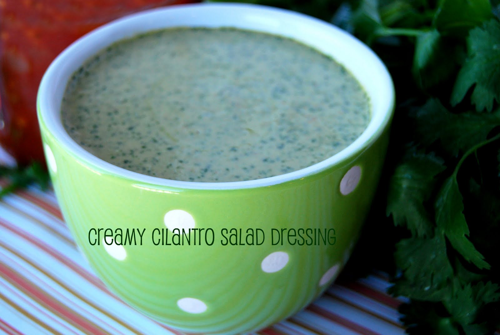 See Jane in the kitchen Creamy Cilantro Salad Dressing