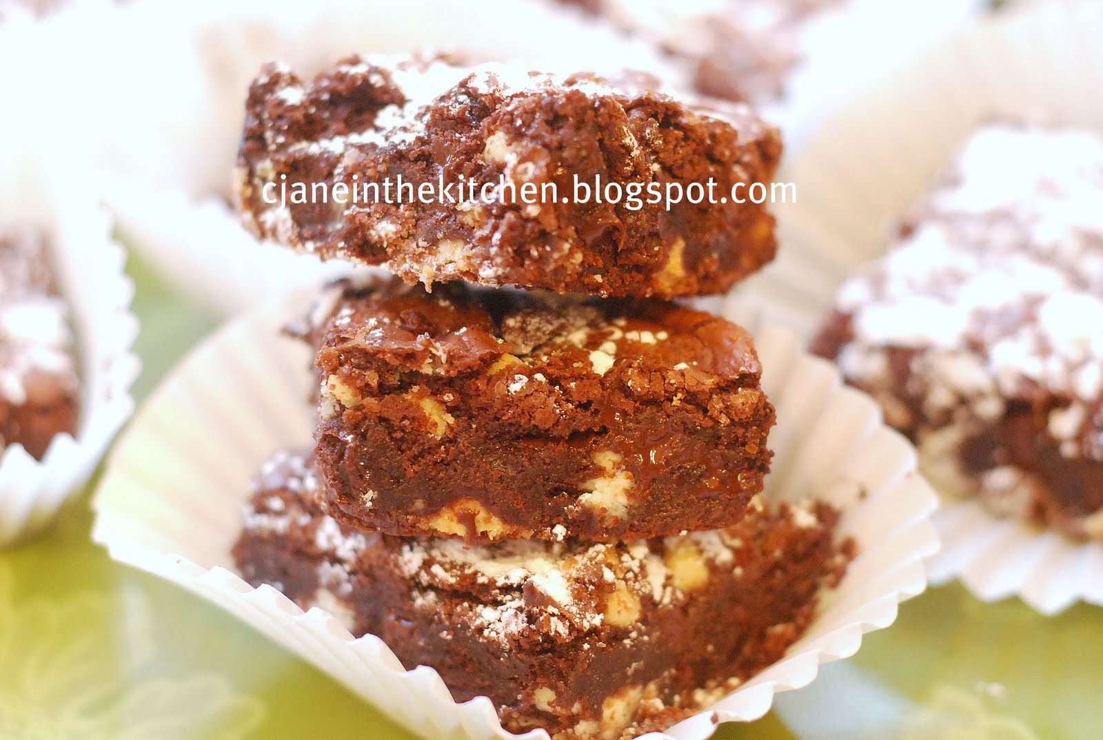 See Jane in the kitchen Fudge Brownies with white chocolate chips