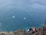 Snorkeling off a big cliff