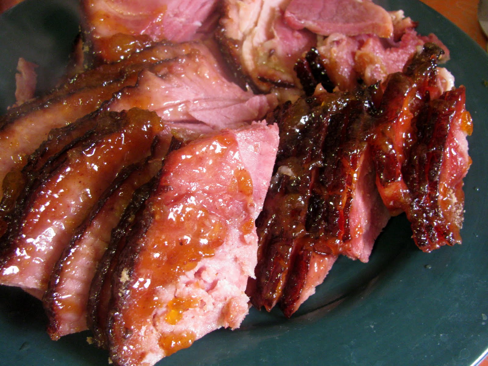 Norah's Menus and Recipes Peach Glazed Ham