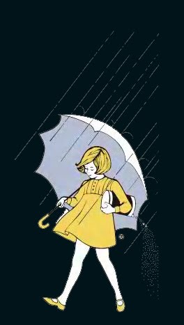 The Morton Salt umbrella girl: