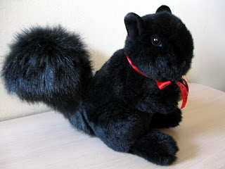 stuffed black squirrel