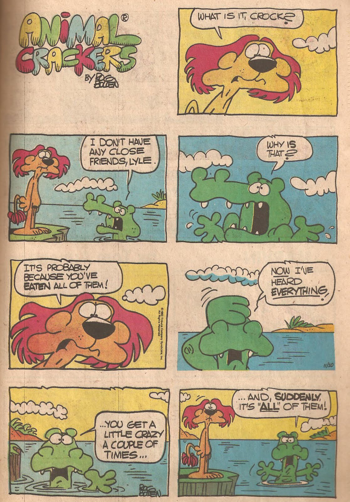 Sunday Comics Debt Animal Crackers