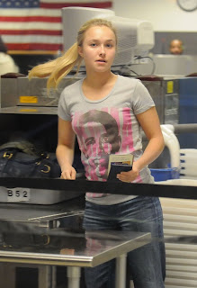 Hayden Panettiere wears Barack Obama shirt at LAX