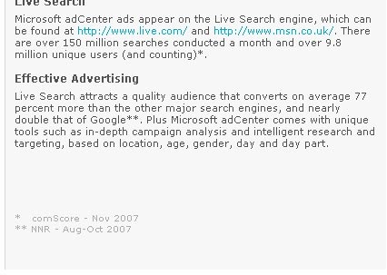 Microsoft Giving 2007 Stats In 2009 For Promoting Adcenter