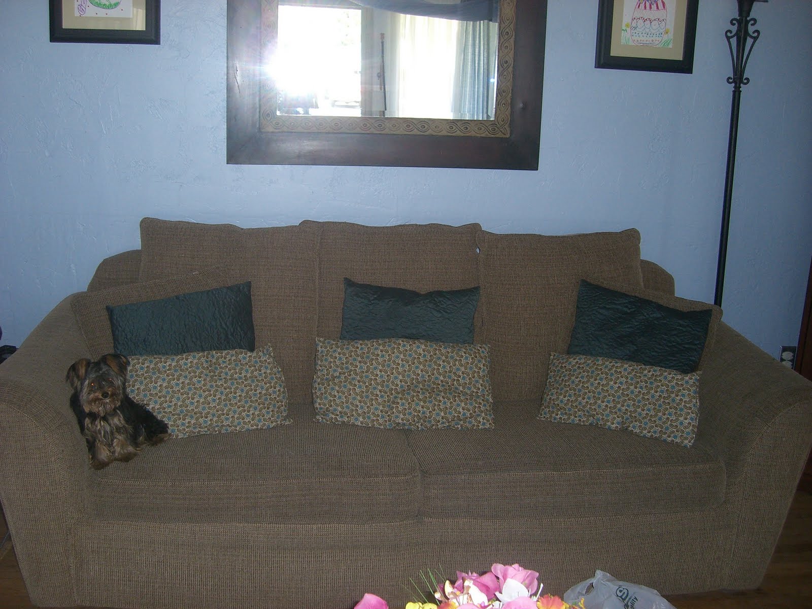 Dollar Store D'ecor Couch Makeover