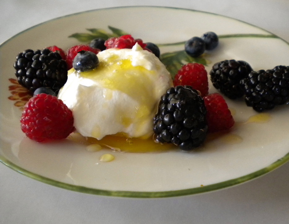 Greek Yogurt (Yogurt Cheese) with Honey and Berries Polish Housewife