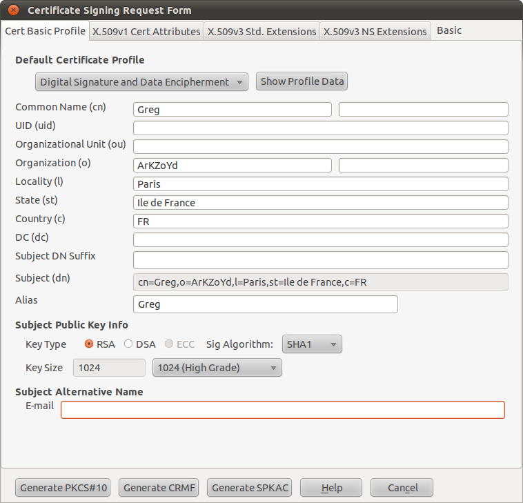 Identification Firefox via un certificat SSL EASYTEAM