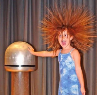 funny static electricity photos young girls hair on end