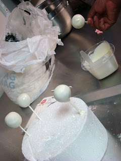 cake pops in process - sweet cakes by rebecca