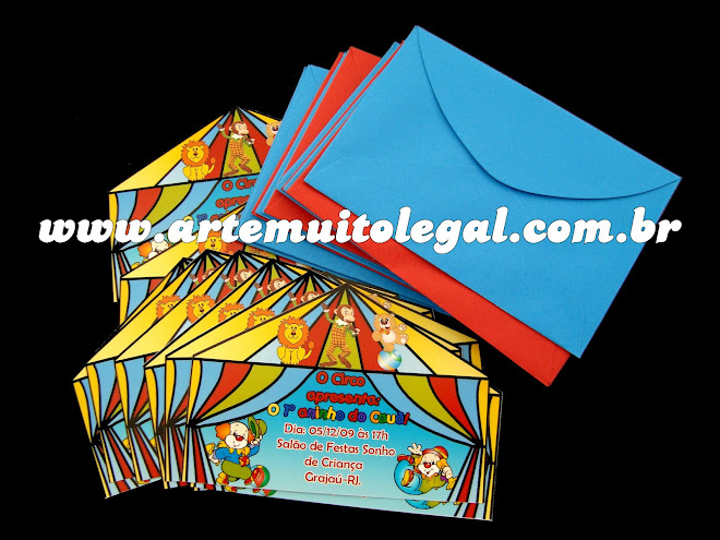 Arte muito legal - Convites Infantis e lembrancinhas de aniversário