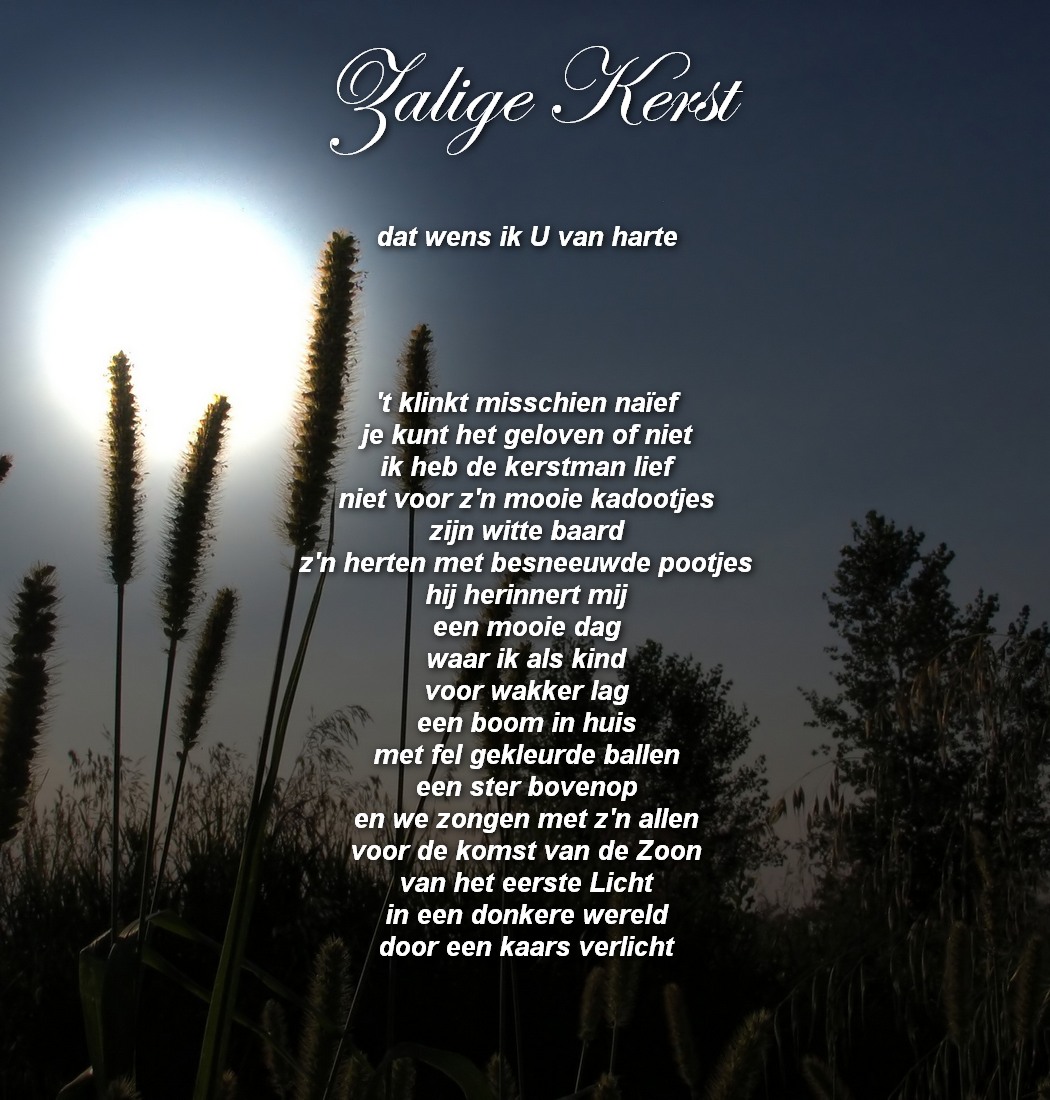 Leuke gedichten voor kerst Gedichten in beeld…: zalige kerst