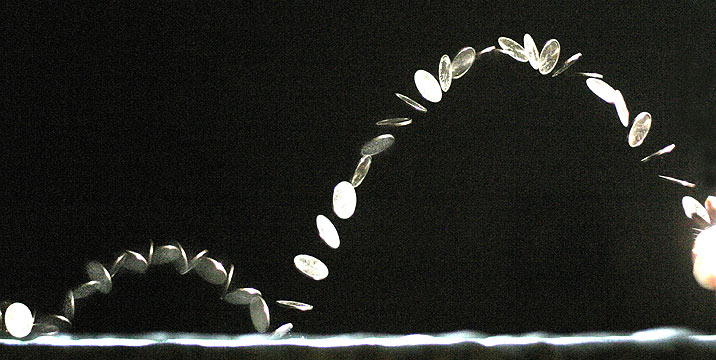 the chance flip of a coin.