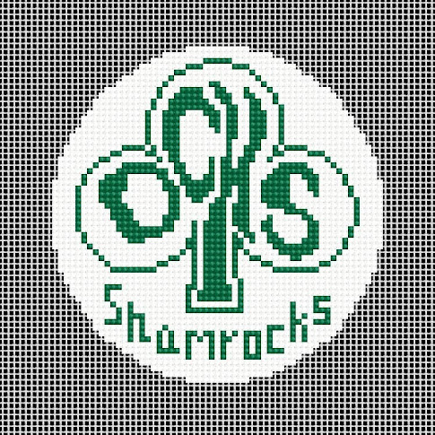 We paint the ornament in your school colors and add a stylized logo.