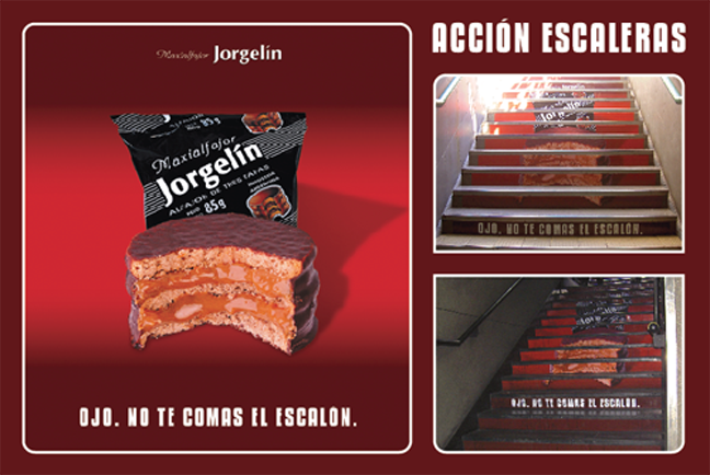 Acción en escaleras para Jorgelin