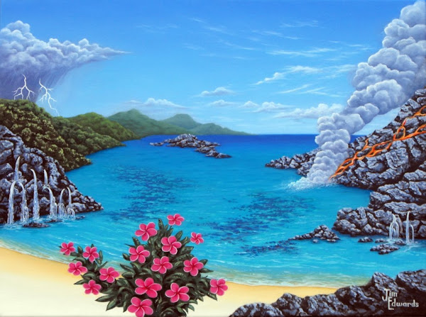 Lava and storm 18 X 24