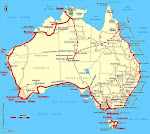 Notre trajet en Australie