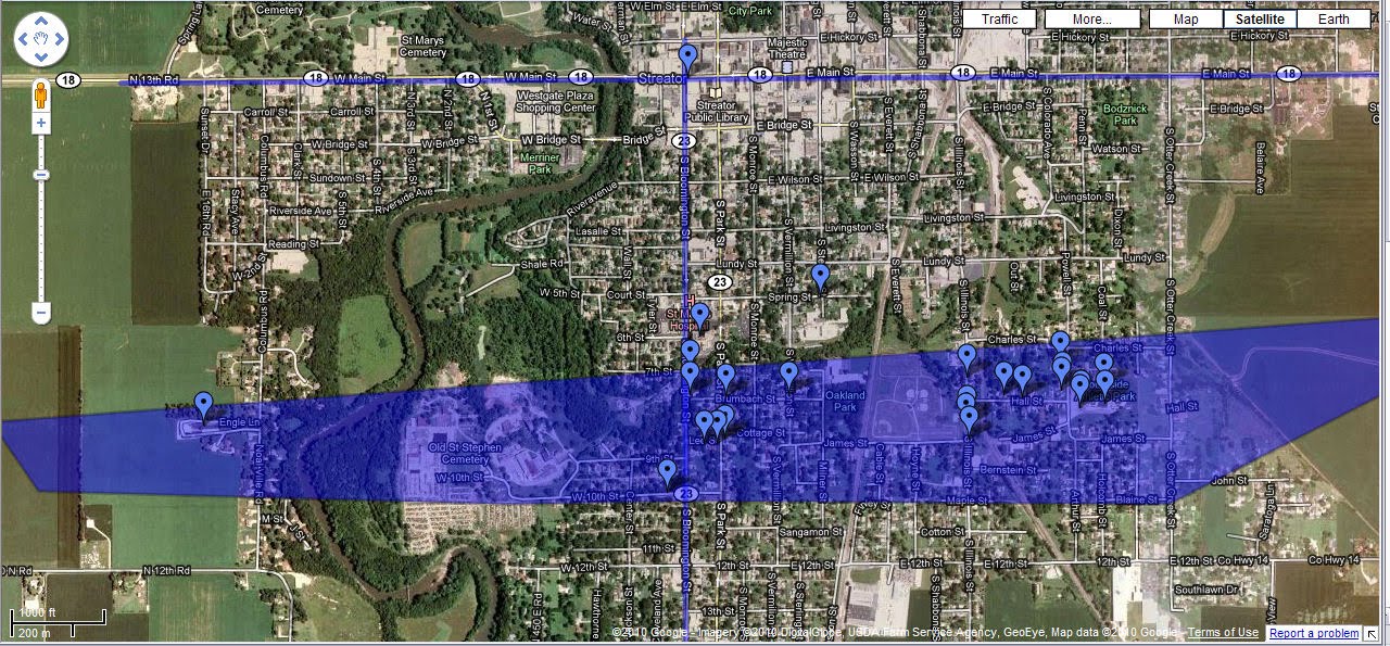 Capt. Spaulding's World Tornado Hits Streator Illinois
