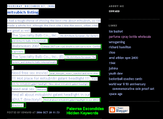 Passo 2 - Texto Oculto - Hidden keywords